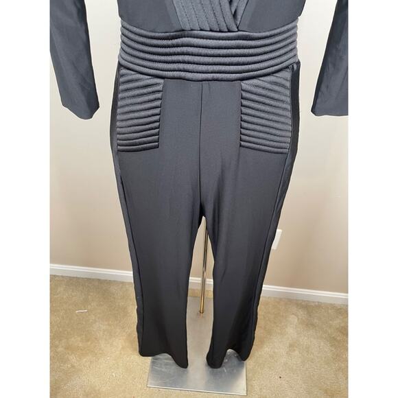 Zhivago Eye of Horus Black Flare Legged Long Sleeve Jumpsuit Size 2 - Picture 5 of 9